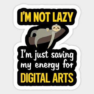 Funny Lazy Digital Arts Sticker